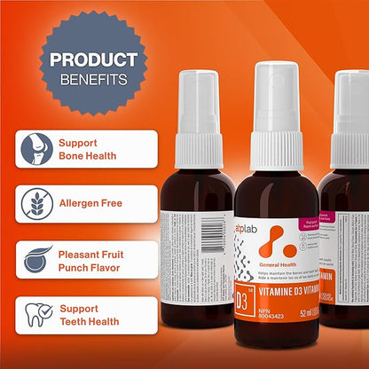 ATP LAB - Vitamin D3 - Vitamin D3 1000 IU Oral Spray 52 ML