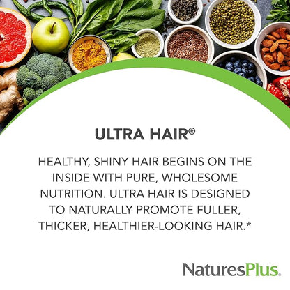 NaturesPlus Ultra Hair, Sustained Release 120 Easy 30 Servings