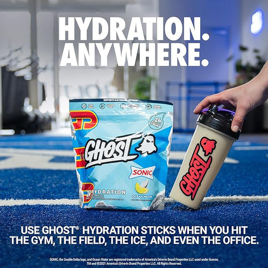 GHOST Hydration Packets, Sonic Ocean Water, 24 Sticks,