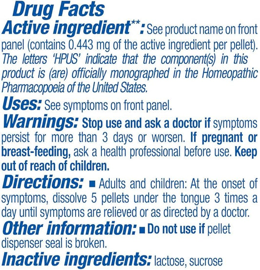Boiron Sambucus Nigra 30c Homeopathic Medicine 1 Count