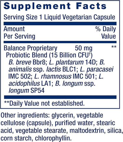 Life Extension FLORASSIST Balance Probiotic - 7 Strains 15 Billion CFUs - Probiotics Supplements for Men and Women - Digestive Health Support – Once Daily, Non-GMO, Vegetarian – 30 Capsules
