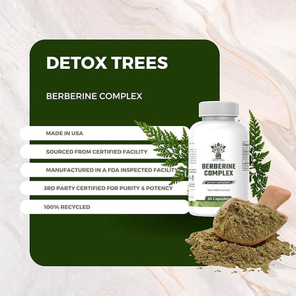 Berberine Supplement with Bitter Melon Extract and Banaba Leaf Extract - 1000mg Berberine HCL for Immune System, Weight Management - Non-GMO, Gluten-Free Berberine Complex, 60 Capsules