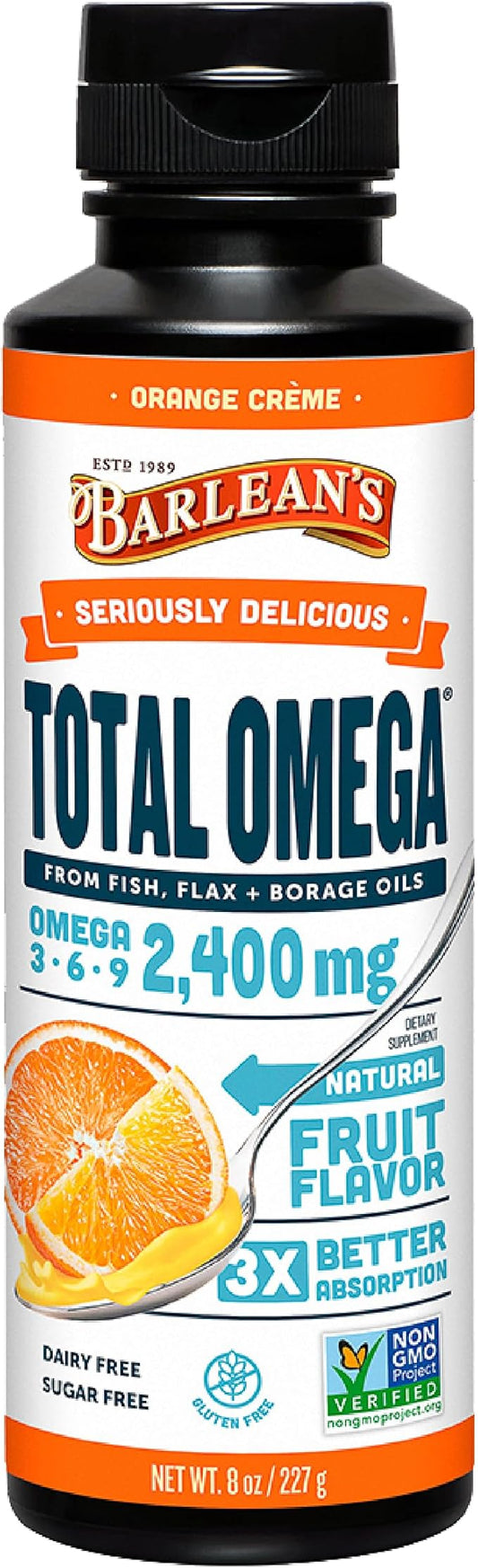 Barlean's Total Omega 3 6 9 2,400 mg 8 oz