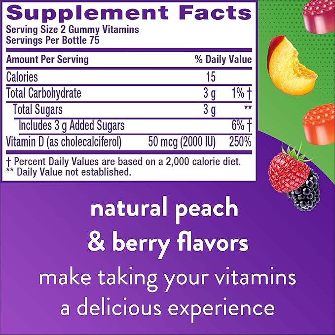 Vitafusion Vitamin D3 Gummy Vitamins 150 4 oz.
