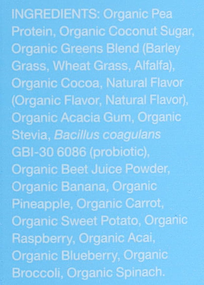 Amazing Grass Kidz Superfood: Vegan Protein & Probiotics for Kids with Beet Root Powder & 1/2 Cup of Leafy Greens, Extreme Chocolate, 15 Servings