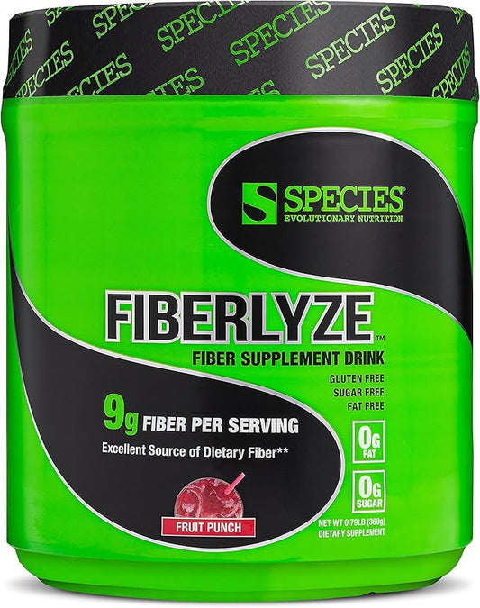 Species Nutrition Fiberlyze Fiber Supplement, Psyllium 30 Servings)