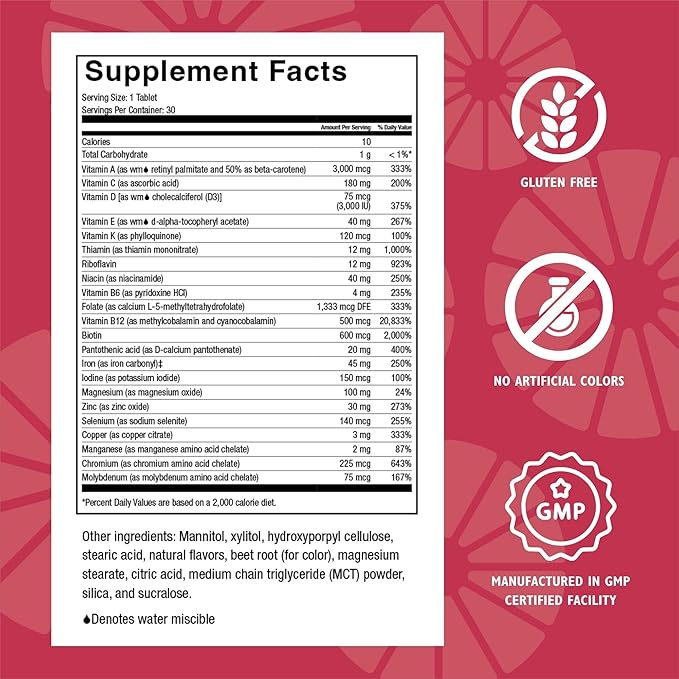 Celebrate Vitamins CelebrateONE 45 Chewables, 45mg Iron (90 Tablets)