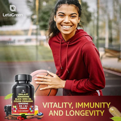 Pure Himalayan Shilajit Capsules All-in-1 Fulvic 2) -