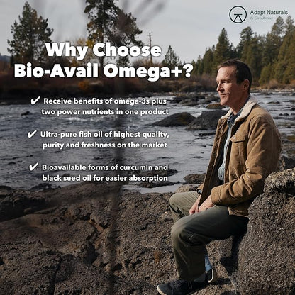 Adapt Naturals Bio-Avail Omega+ 3 Fish 1,000 mg 510 EPA 330 DHA 60 Softgels