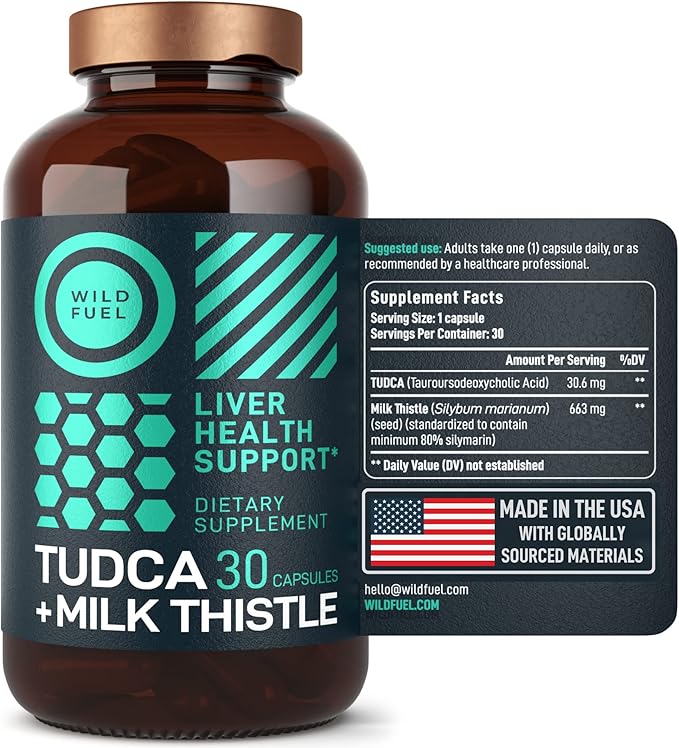 TUDCA and Milk Thistle Supplement 30 Capsules