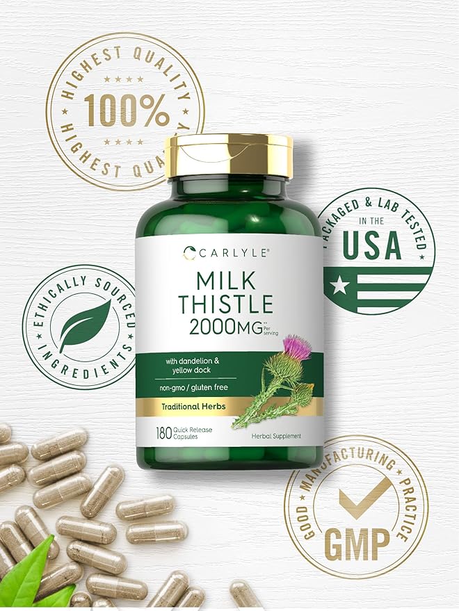 Carlyle Milk Thistle 2000mg 180 Capsules