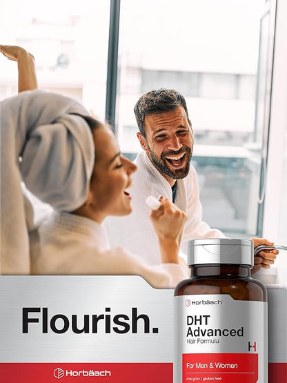 Horbäach - DHT Advanced Hair Formula | 120 Tablets | Non-GMO and Gluten Free Hair Formula Blend with Saw Palmetto, Kudzu, and Fo-Ti