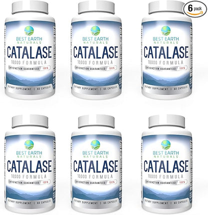 Six Pack of Catalase 10,000 Formula 360 Capsules (180-day Supply)