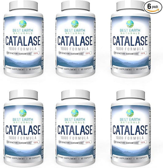 Six Pack of Catalase 10,000 Formula 360 Capsules (180-day Supply)
