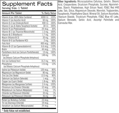 Geritol Multi-Vitamin Nutritional Support Tablets, Balance 26 Essential 100 Count 2)