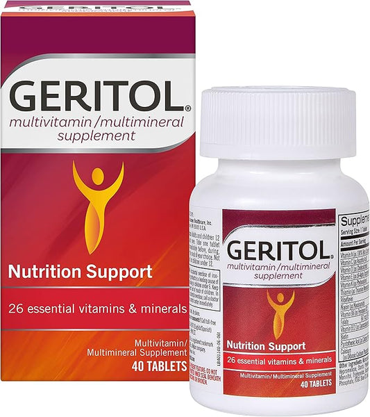 Geritol, Multivitamin Supplement, Contains B-Vitamins, Antioxidants, 26 Essential 40 Tablets