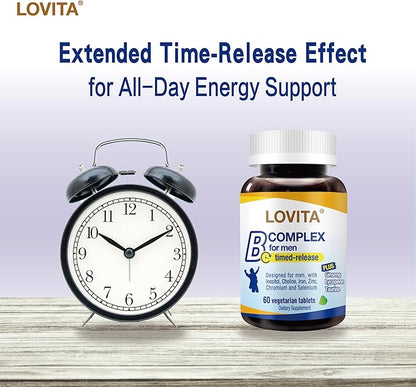 Lovita Men's 8-Hour Time-Release B Complex: (60 Count) 3)
