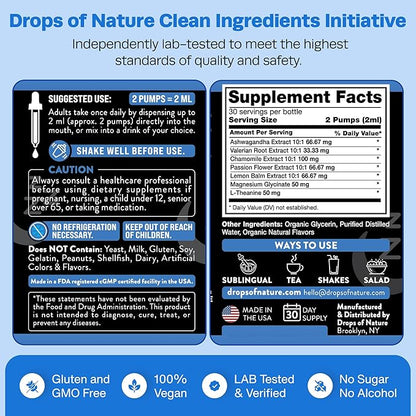 Magnesium Glycinate & Ashwagandha Liquid Drops 60mL)