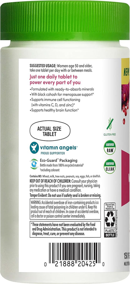 Rainbow Light Multivitamin for Women 50+, 50+ Multivitamin 150 Tablets