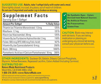 Nature Made Super B Energy Complex, 160 Softgels, 160 Day
