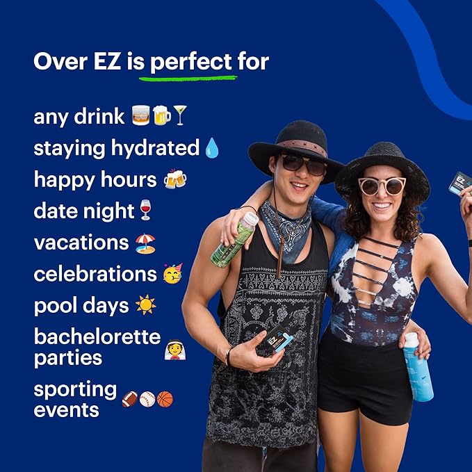 OVER EZ Recovery Supplement - [$1.30 x Serving] Party Recovery & Prevention Pills for a Night Out & Better Mornings, Milk Thistle, Amino Acids, Vitamin Bs (60 Servings)