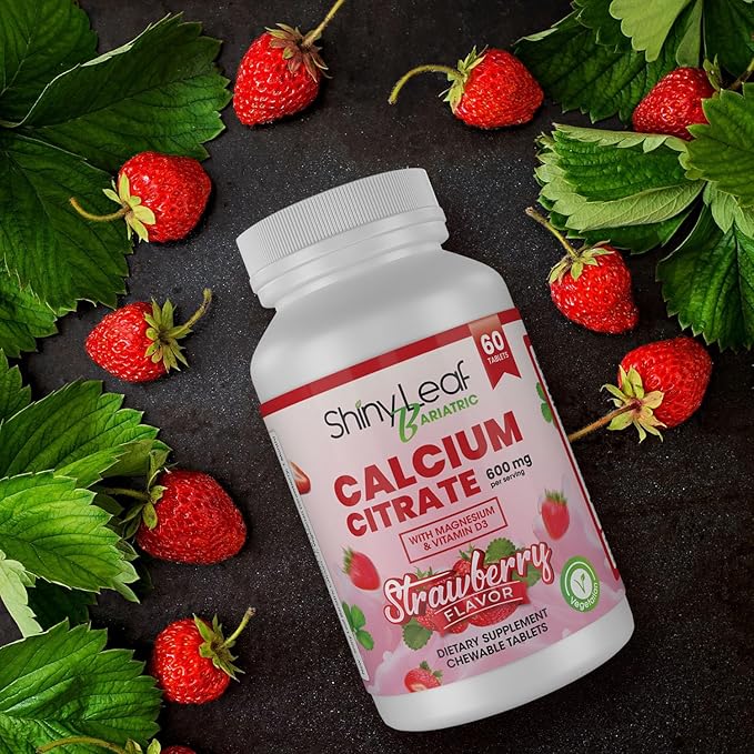Shiny Leaf Bariatric Calcium Citrate 600 60 Ct D3, Natural (3 Months)
