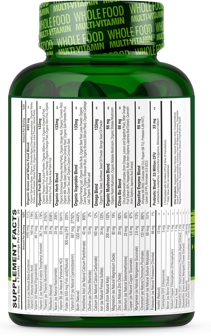 Whole Food Multivitamin for Men 120 Tablets