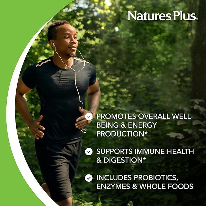 Natures Plus Ultra Juice Green Multivitamin - 90 Vegetarian Tablets, Bilayered - Multinutrients - Whole Green Foods & Global Algae - Non-GMO, Organic, Gluten-Free - 45 Servings