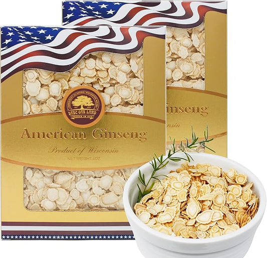 American Ginseng Slices from Wisconsin (Sliced 2 Boxes 8 Ounces)