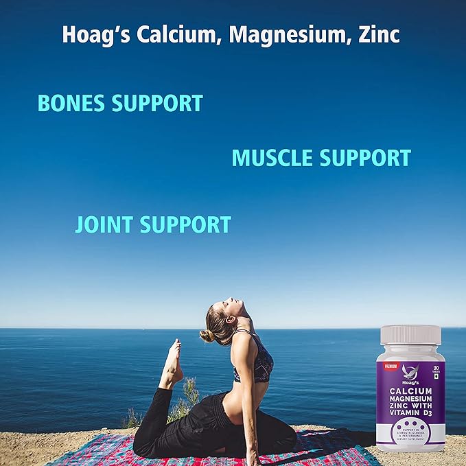 Hoag's Calcium, Magnesium, Zinc with Vitamin D3 and B12 for 90 Vegetarian