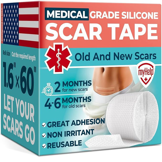 Medical Grade Silicone Scar Tape (1.6”x60”) -