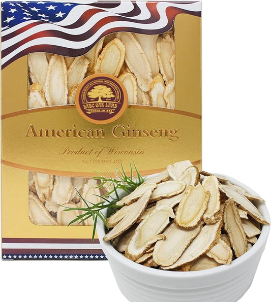 American Ginseng Slices from Wisconsin (Sliced 1 Box 4 Ounces)