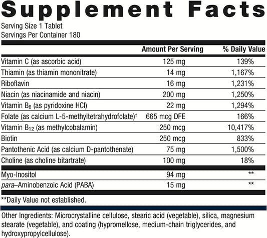 Metagenics Glycogenics - B Vitamin Complex B6 & B12 - 180 Count
