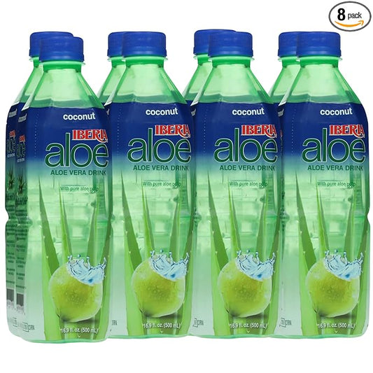 Iberia Aloe Vera Juice Drink, Coconut, 16.9 Fl Oz (Pack of 8)