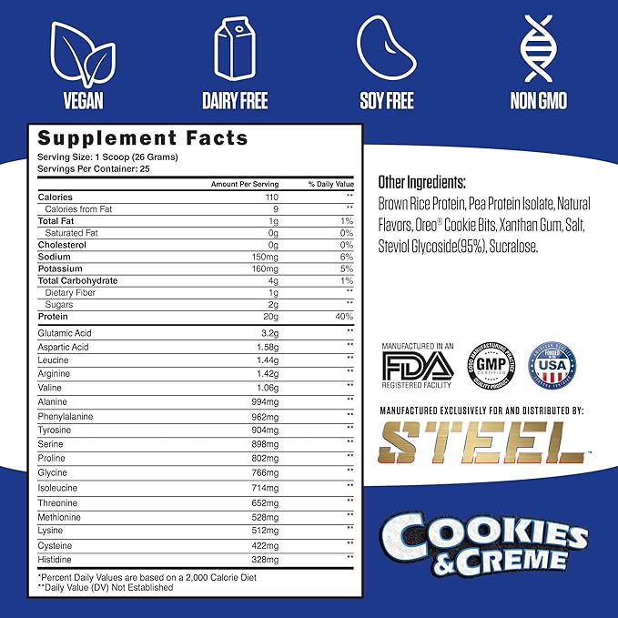 Steel Supplements Veg-PRO 25 Servings (1.65lbs) |