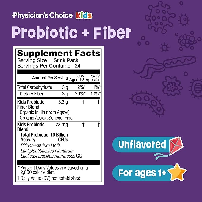 Physician's Choice Kids Probiotic + Prebiotic 1+) - 24 Pack