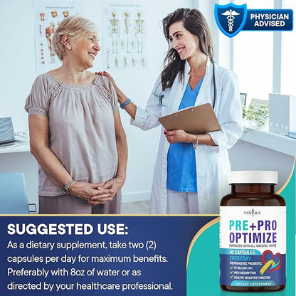 NEW AGE Pro Optimize Probiotics for Women, Menopause, Digestive Health - Relief for Bloating, Hot Flashes, Joint Support, Night Sweats - Gut Health & Metabolism - Dong Quai (60 (Pack of 1))