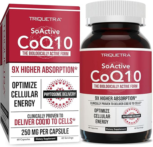 SoActive CoQ10® 250 mg: CoQ10 Phytosome 9X Higher (60 Capsules)