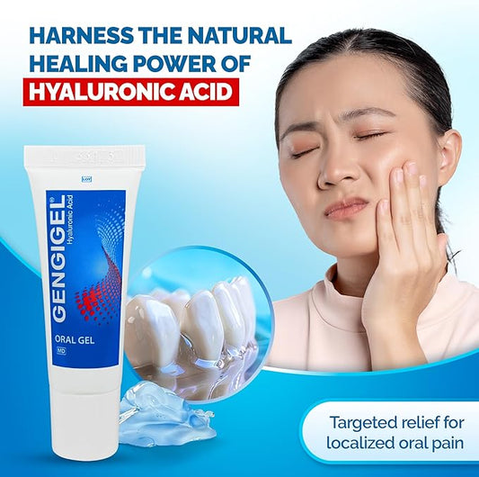 Hyaluronic Acid Oral Gel for Mouth & Gum Discomfort (20ml), Soothes Irritation, Promotes Natural Healing & Protects Delicate Oral Tissue, No Paraben or SLS, Vegan & Kosher