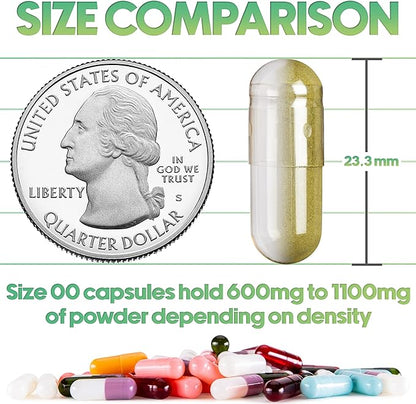 XPRS Nutra Vegan Size 00 Separated Capsules - 1000 Count Premium Empty Capsules Separated in Bags - Separated Empty 00 Capsules - Pill Capsules Empty for DIY Supplement Filling (Lavender/White)