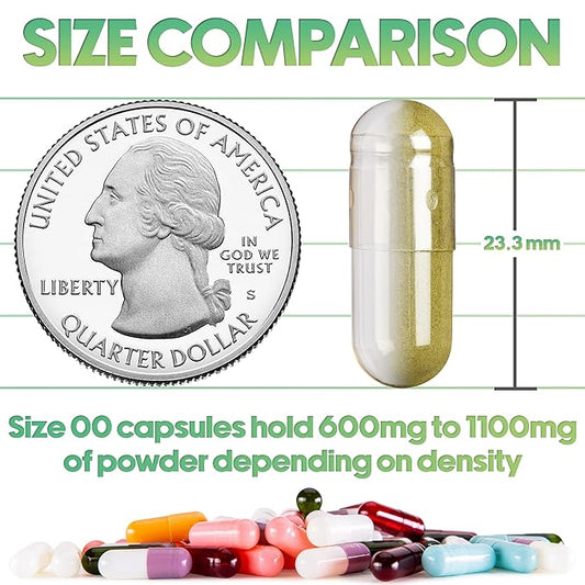 XPRS Nutra Gelatin Size 00 Separated Capsules - 1000 Count Gelatin Empty Capsules Separated in Bags - Separated Empty 00 Capsules - Pill Capsules DIY