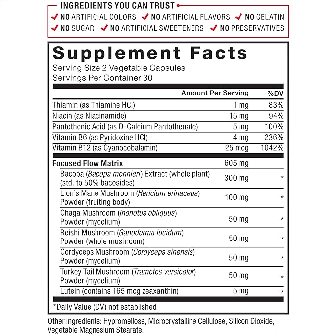 Force Factor Forebrain Focus Brain Booster, 60 Capsules,