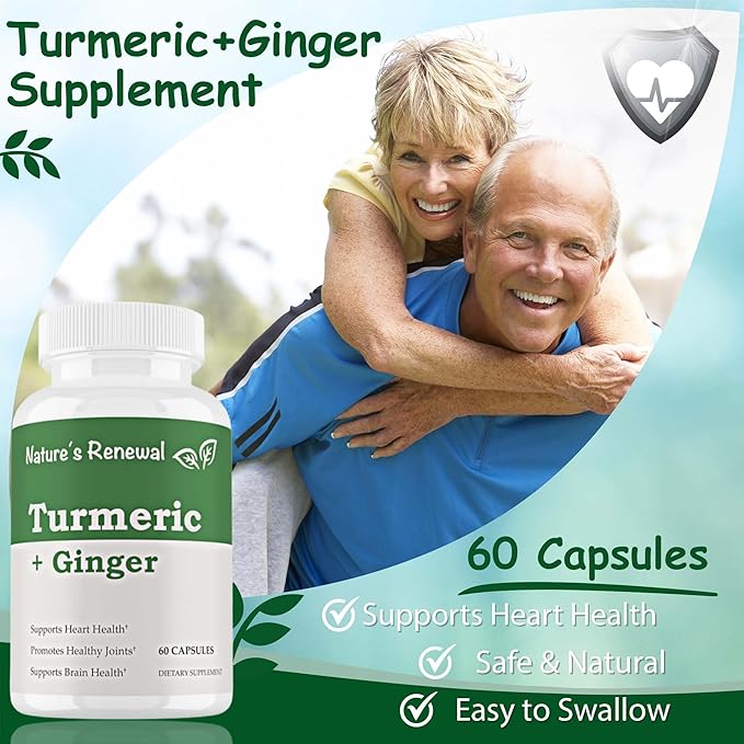 Nature's Renewal Turmeric + Ginger 95% Standardized 60 Capsules