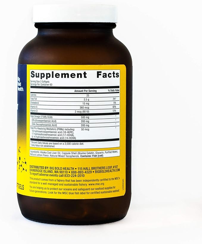 Dutch Harbor Omega 3 Fish Oil Supplement 120 Softgels, Omega-3 Fatty