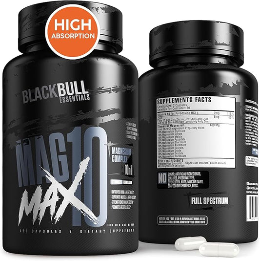 Blackbull Magmax 10 Complex Magnesium Glycinate, B6 Magnesium