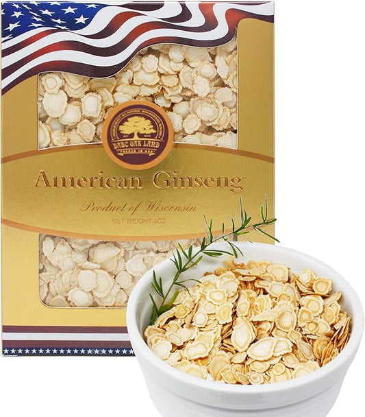 American Ginseng Slices from Wisconsin (Sliced 1 Box 4 Ounces)