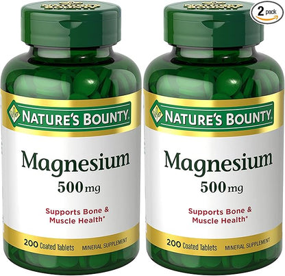 Nature's Bounty 500mg Magnesium for Bone 400 Tablets