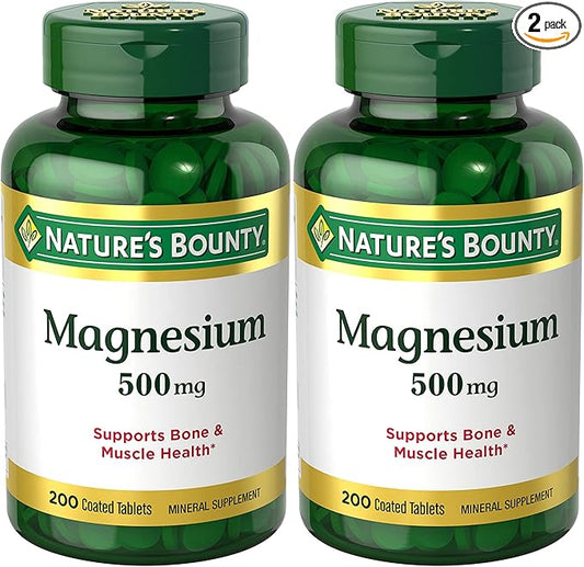 Nature's Bounty 500mg Magnesium for Bone 400 Tablets