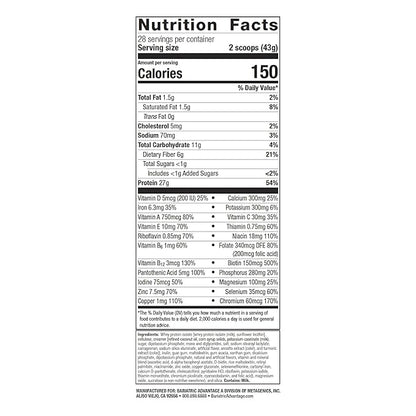 Bariatric Advantage High Protein Meal Replacement Drink Mix, Protein Powder Whey Isolate for Gastric Bypass and Sleeve Gastrectomy Patients, 27g Protein, Lactose Free - Vanilla - 28 Servings