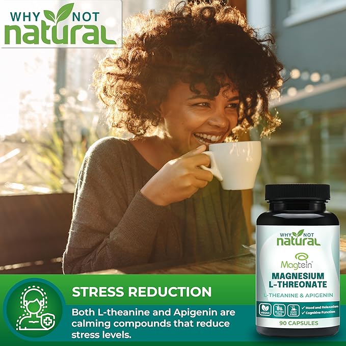 Magnesium L-Threonate Complex with Apigenin and 90 Capsules,